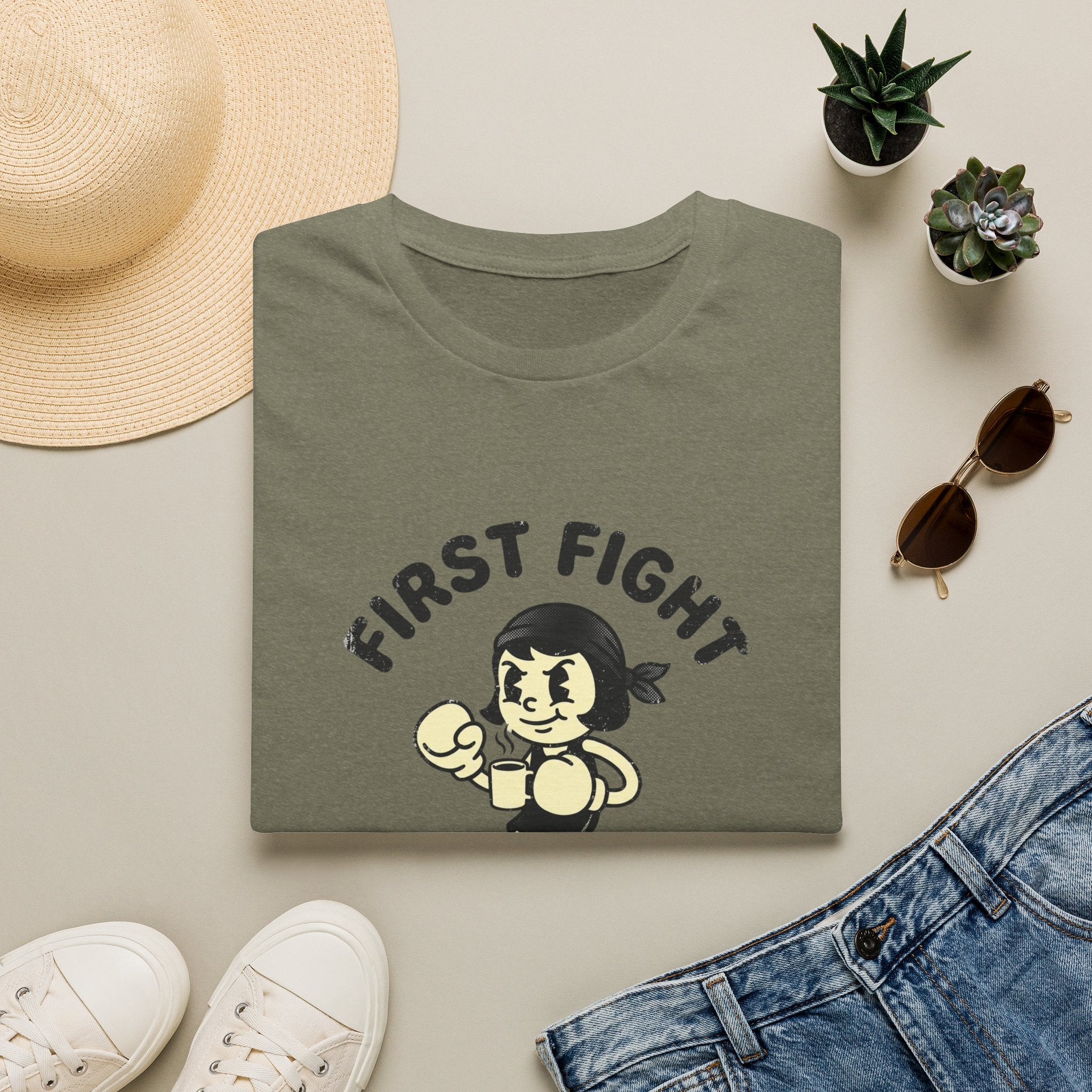 First Fight Then Coffee Boxing T-Shirt