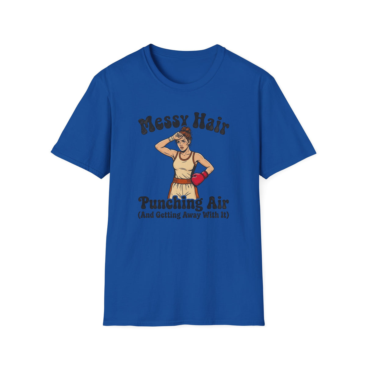 Messy Hair Punching Air Boxing T-Shirt