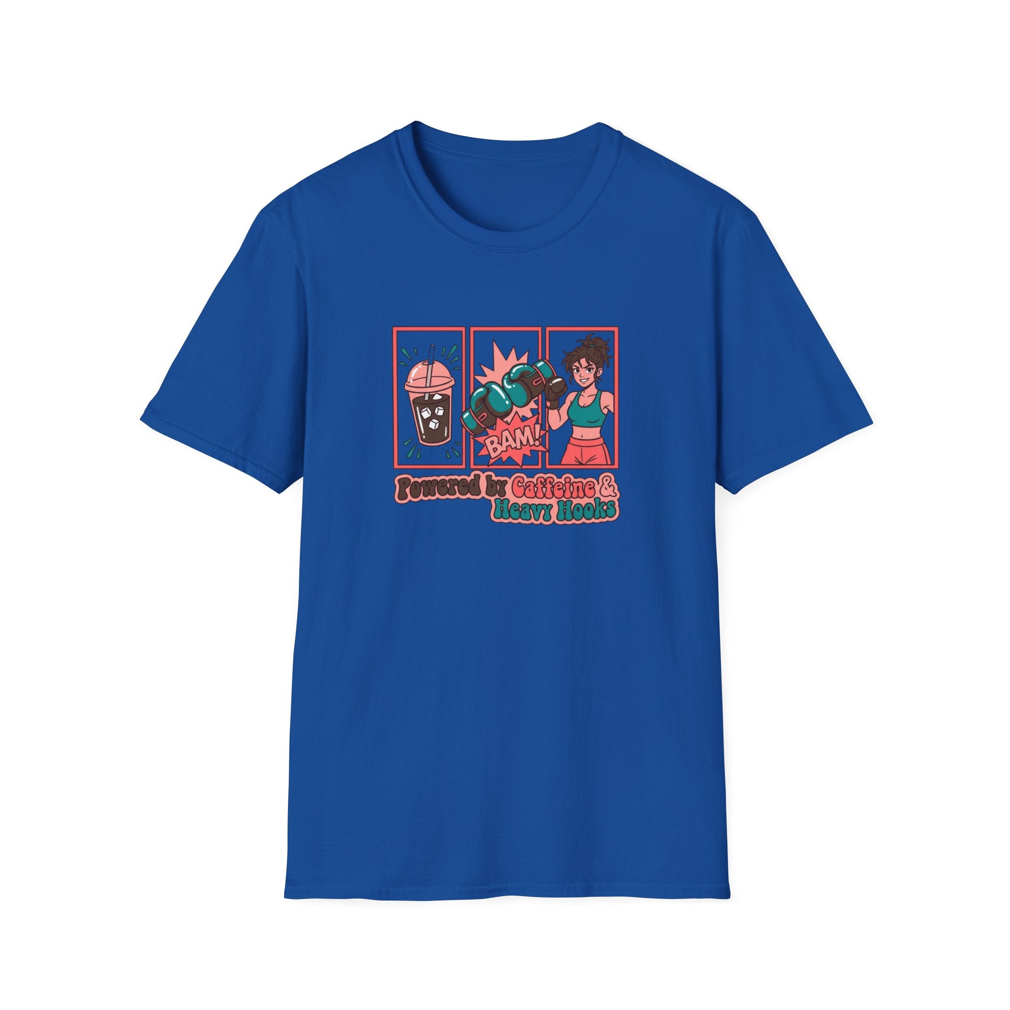 Powered By Caffeine & Heavy Hooks Boxing T-Shirt