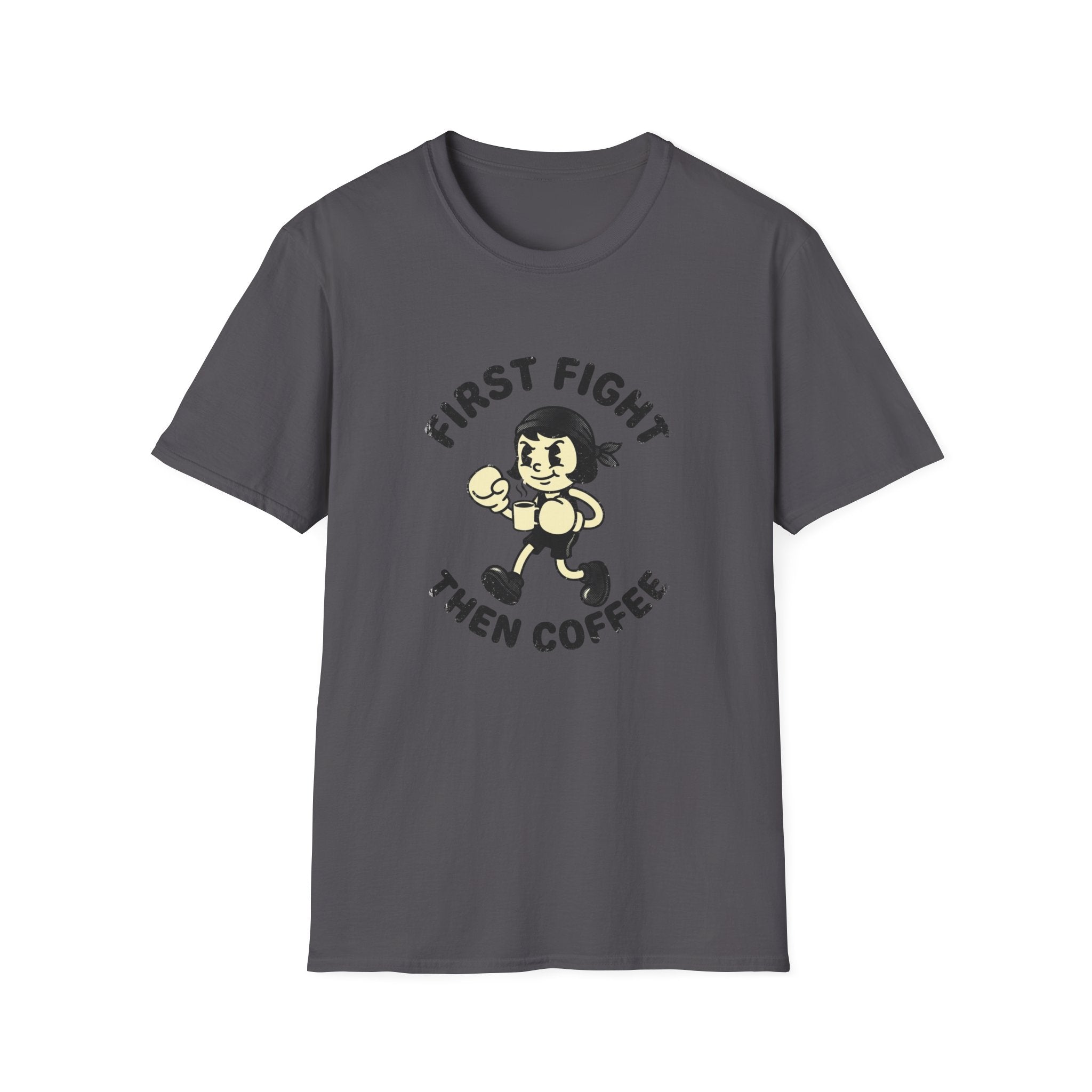 First Fight Then Coffee Boxing T-Shirt