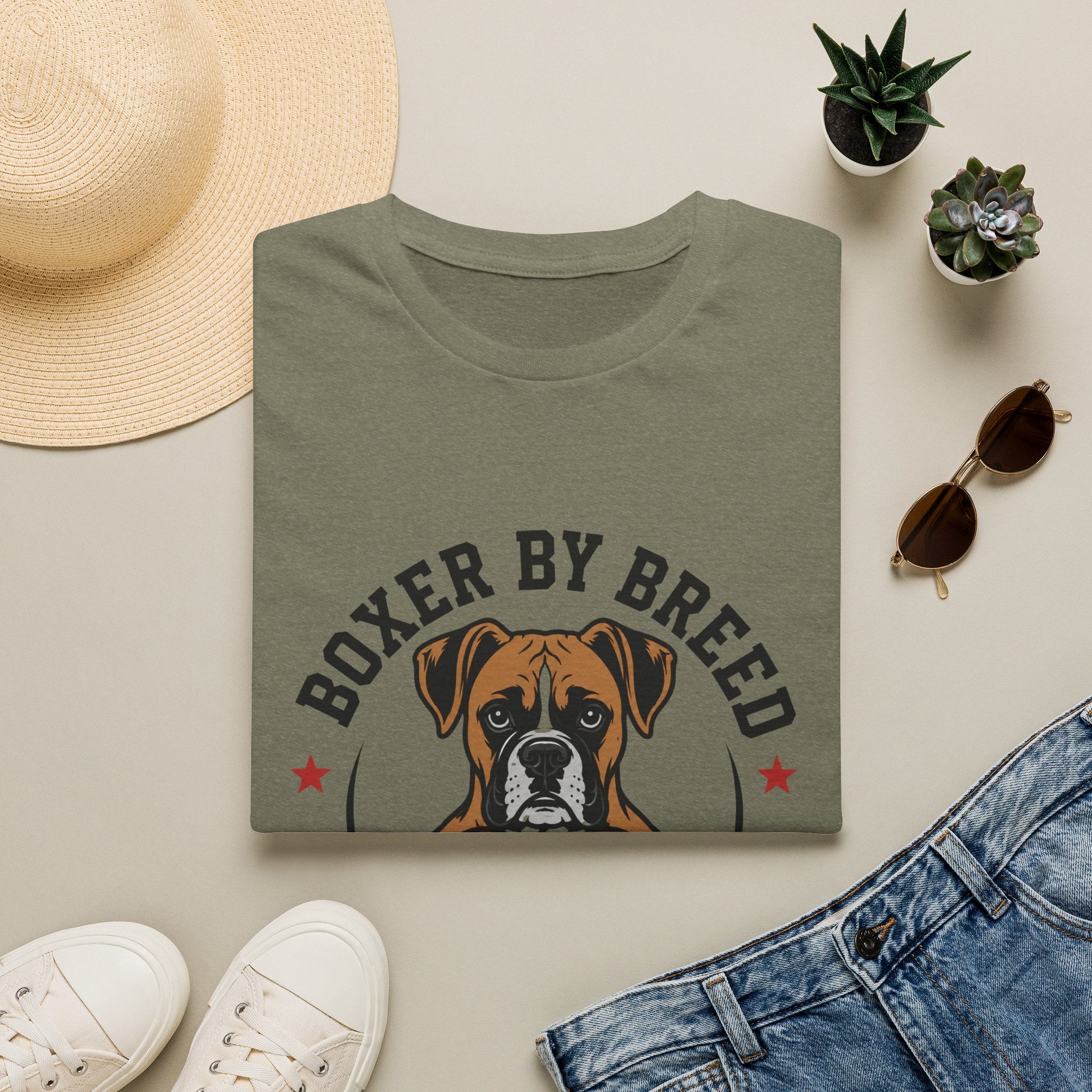 Boxer By Breed Fighter By Nature T-Shirt