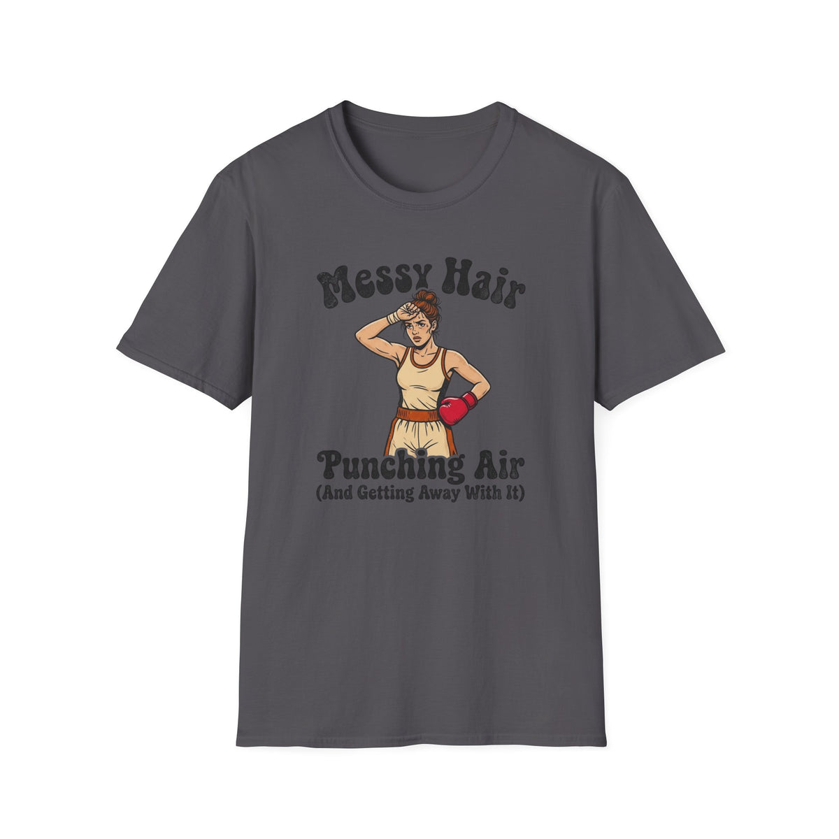 Messy Hair Punching Air Boxing T-Shirt