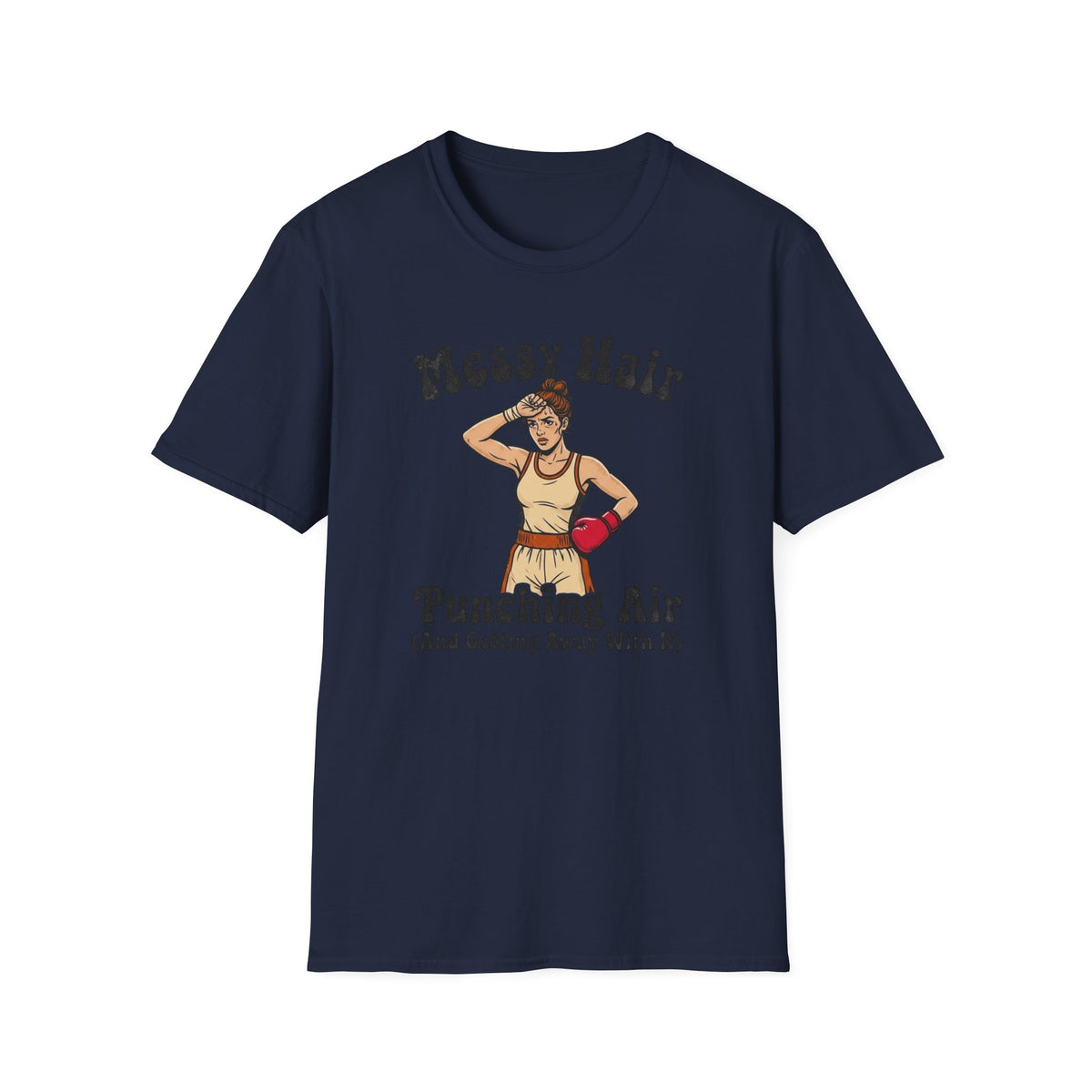 Messy Hair Punching Air Boxing T-Shirt