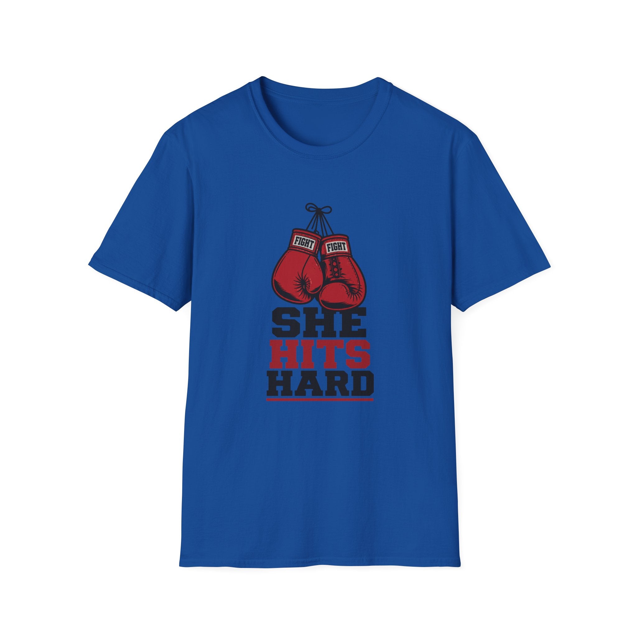She Hits Hard Boxing T-Shirt