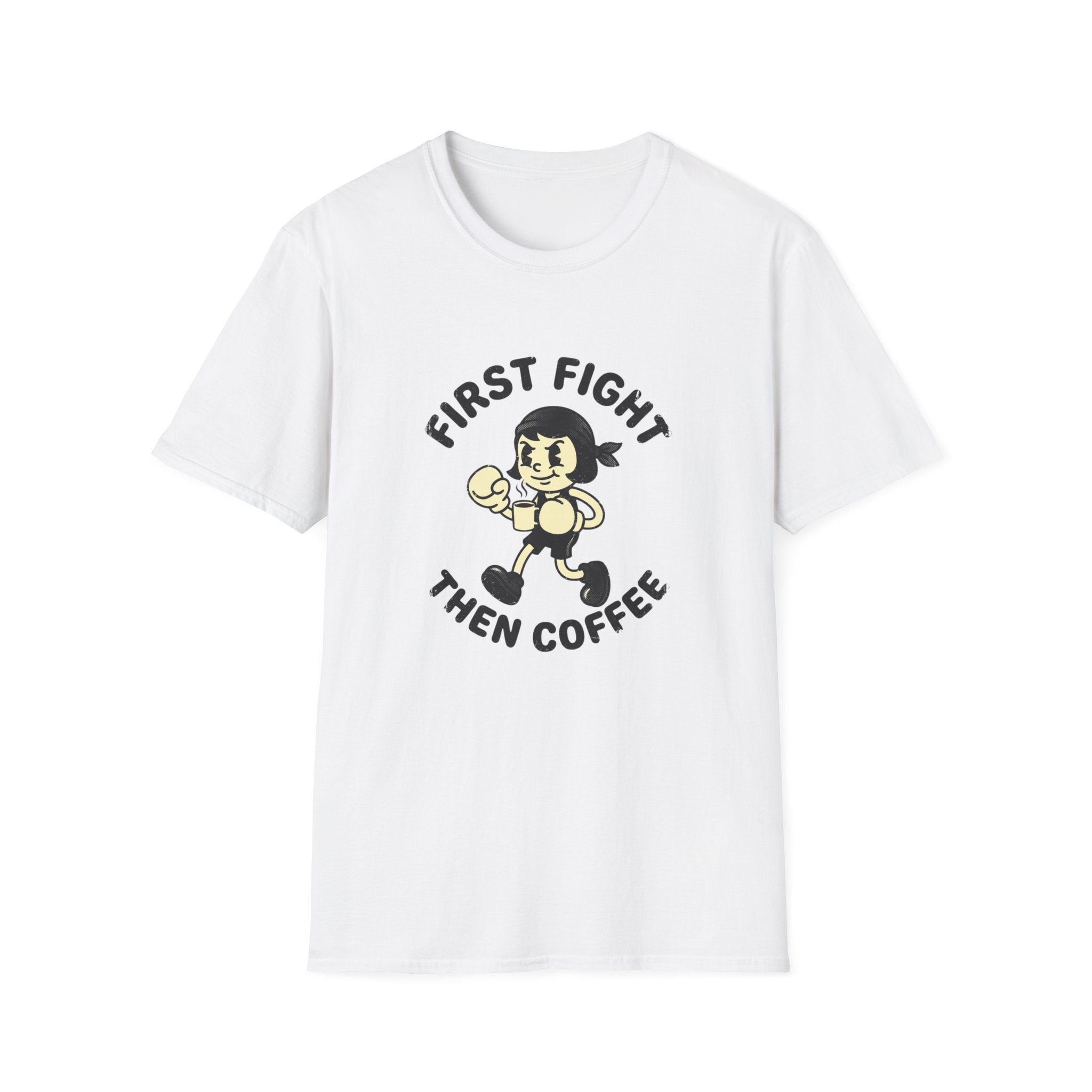 First Fight Then Coffee Boxing T-Shirt