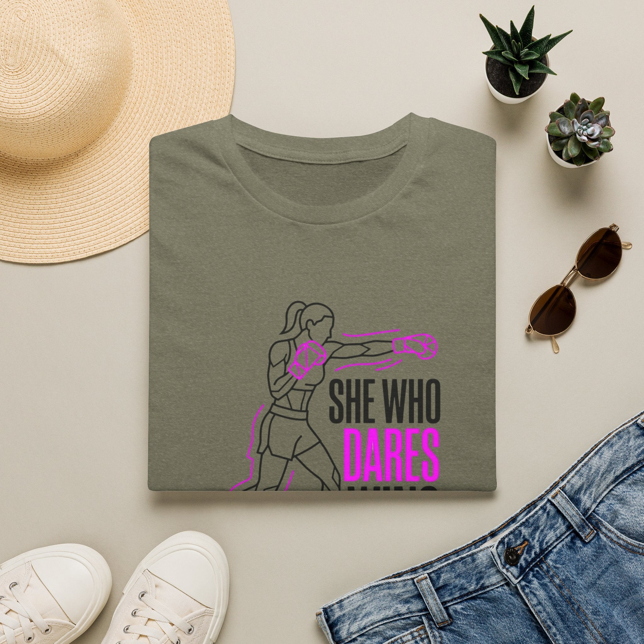 She Who Dares Wins Boxing T-Shirt