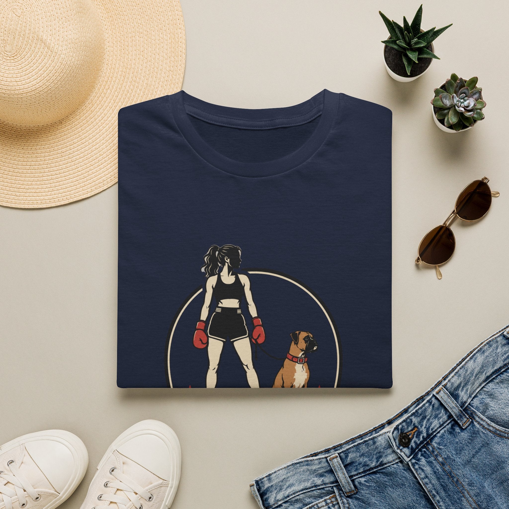 Boxer Dog Mom Trained To Protect Boxing T-Shirt