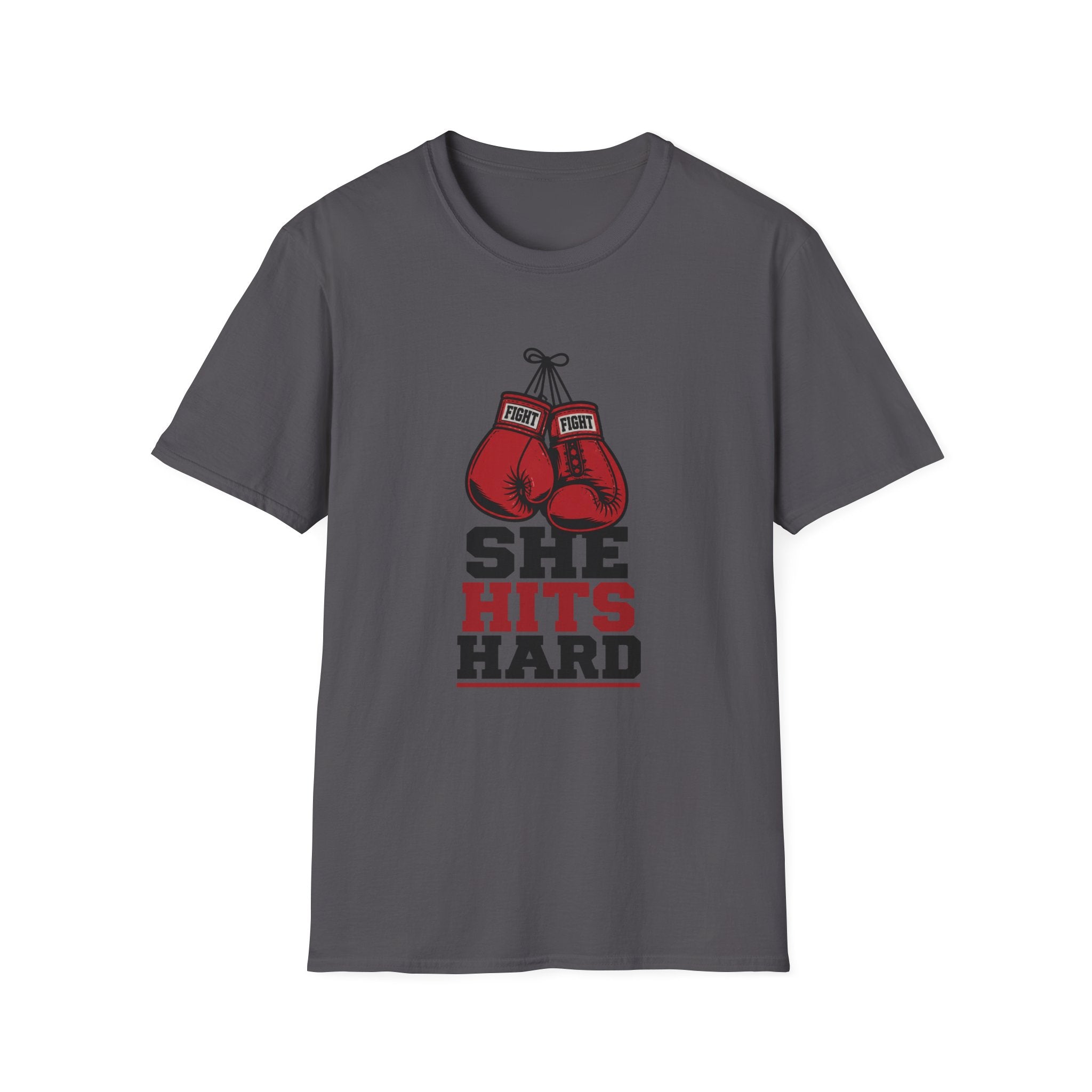 She Hits Hard Boxing T-Shirt