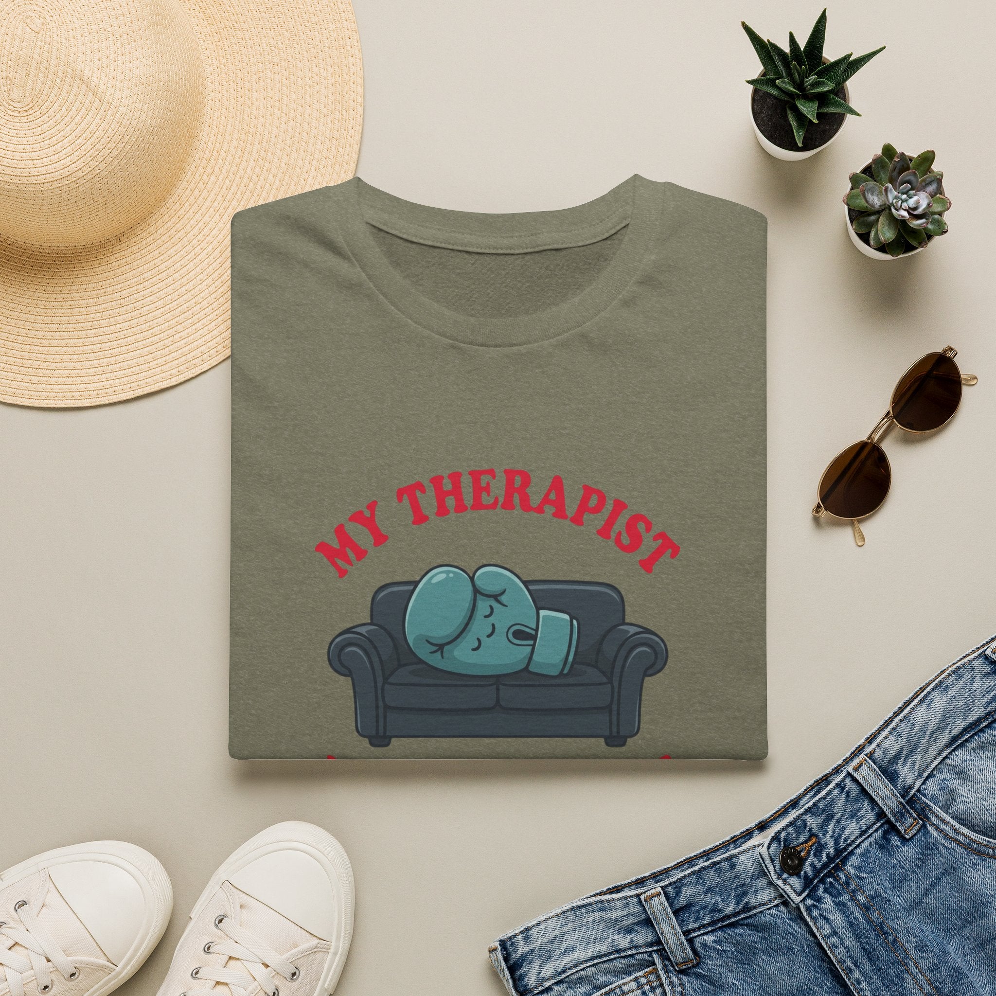 My Therapist Has Heavy Padding Boxing T-Shirt