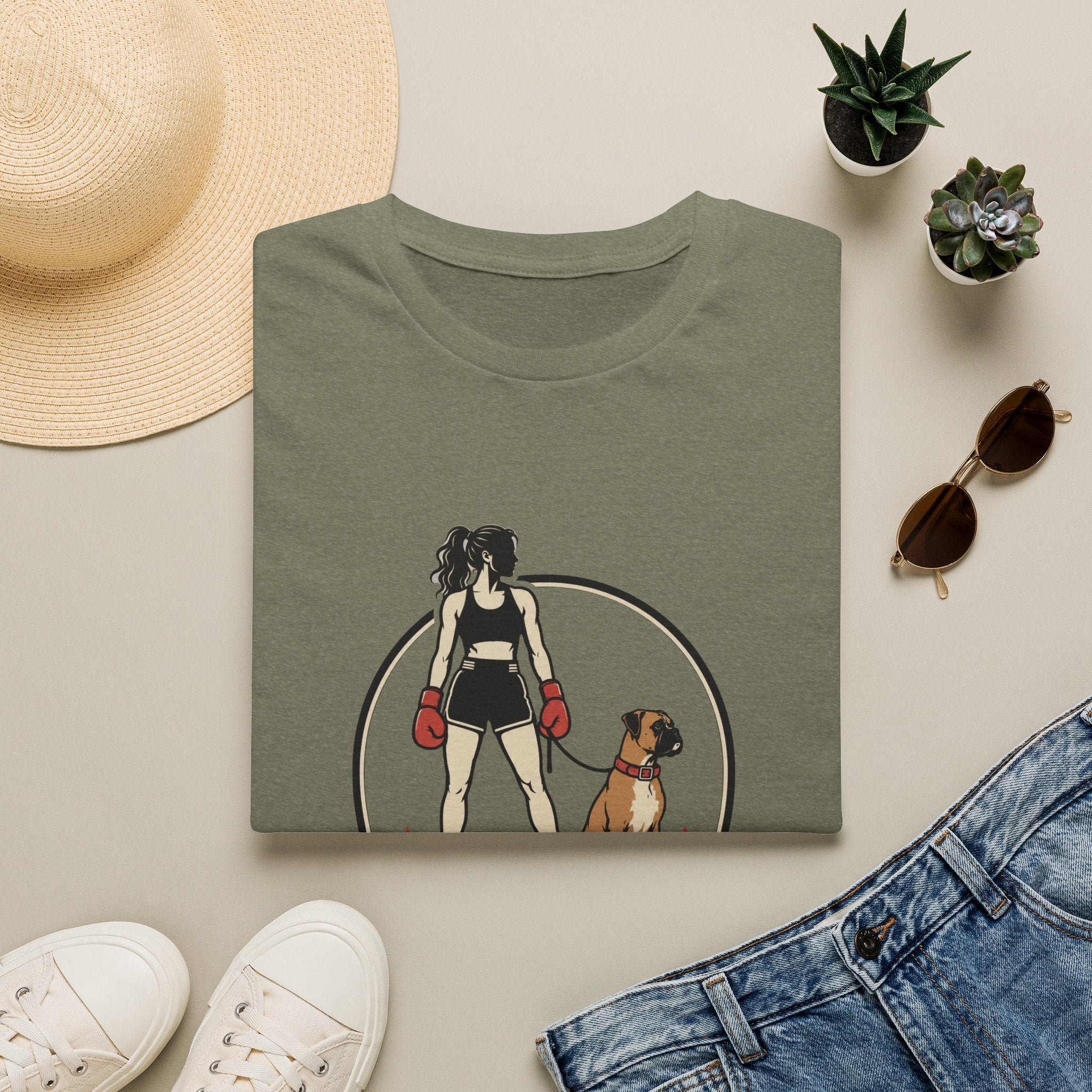 Boxer Dog Mom Trained To Protect Boxing T-Shirt