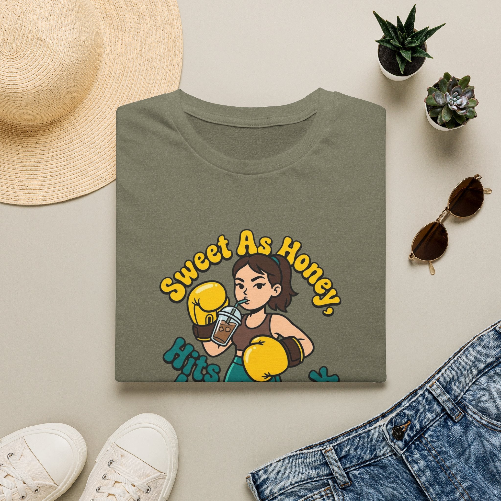 Sweet As Honey Hits Like A Truck Boxing T-Shirt
