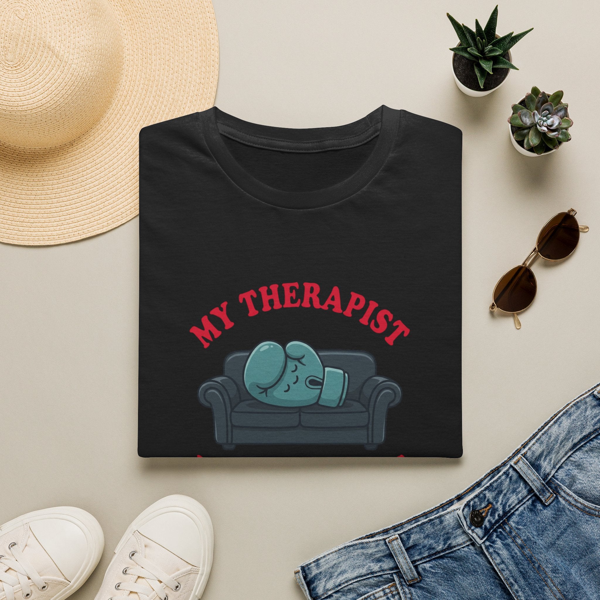My Therapist Has Heavy Padding Boxing T-Shirt