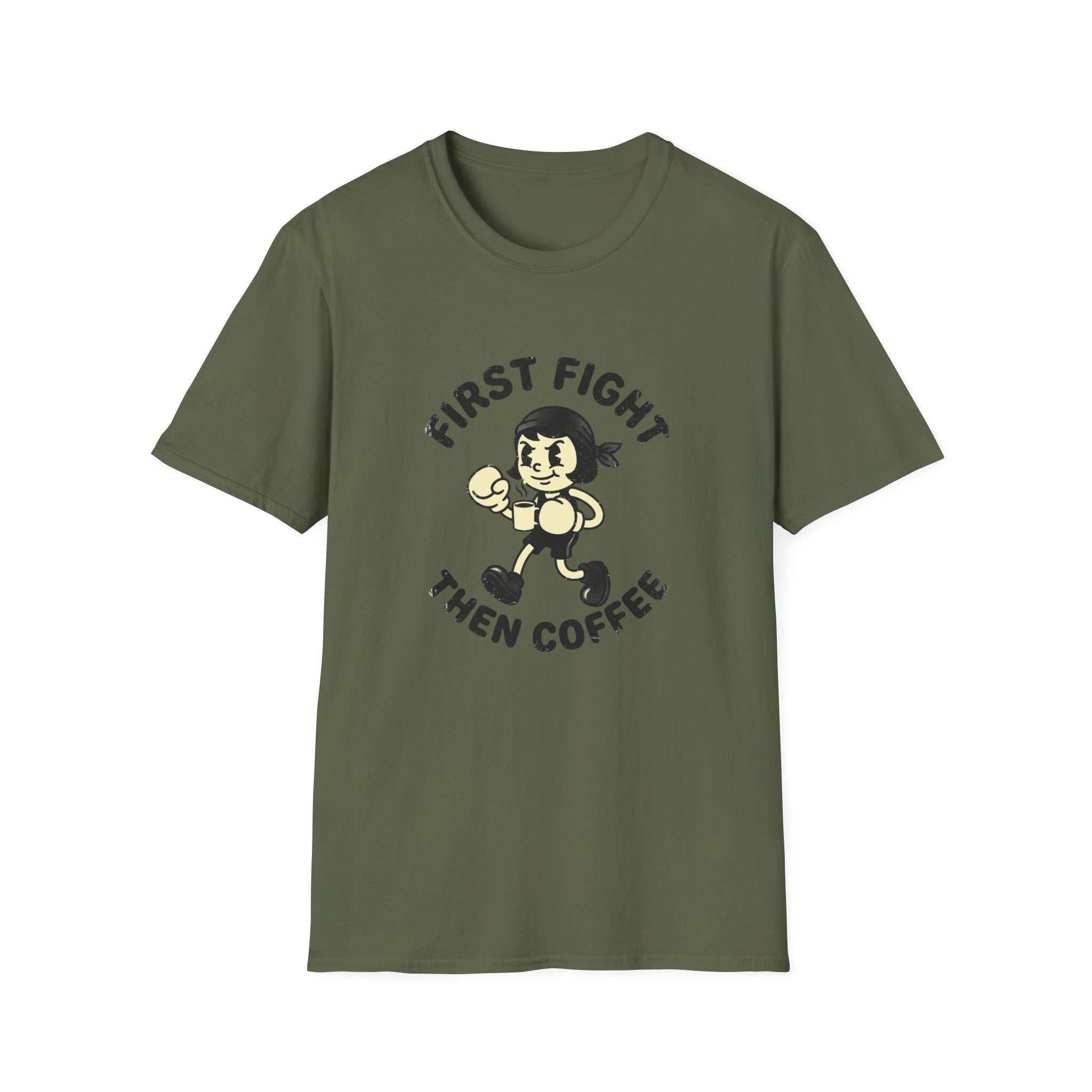 First Fight Then Coffee Boxing T-Shirt